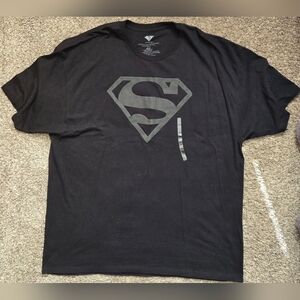 DC Superman Black Gray Logo T-Shirt Size 3XLB
